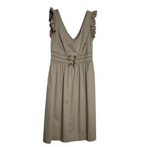 Elizabeth McKay Tan Sleeveless Fit & Flare Dress Size 6 NWT